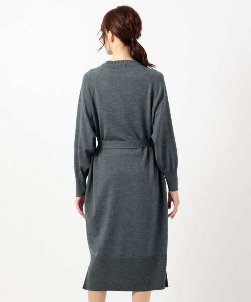 L size ONWARD(大きいサイズ) / エルサイズオンワード ロング・マキシ丈ワンピース | Milled Jersey Combi ラグランスリーブワンピース | 詳細3