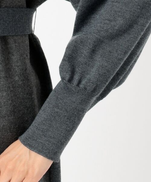 L size ONWARD(大きいサイズ) / エルサイズオンワード ロング・マキシ丈ワンピース | Milled Jersey Combi ラグランスリーブワンピース | 詳細5