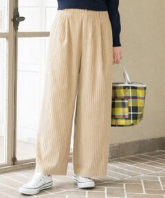 【L'aube】コーデュロイワイド パンツ