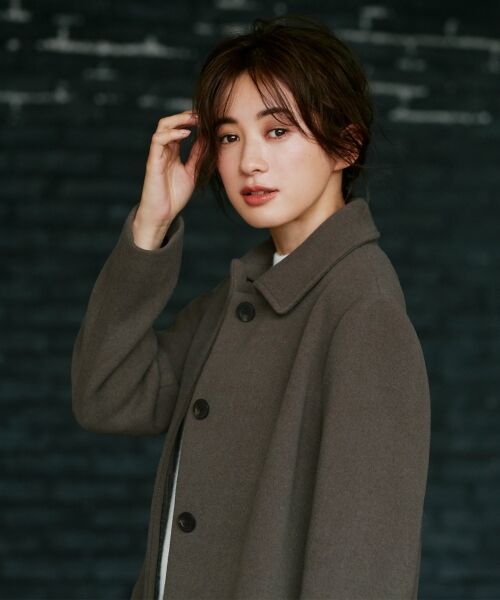 L size ONWARD(大きいサイズ) / エルサイズオンワード ステンカラーコート | ライトリバー ステンカラーコート (無地) | 詳細3