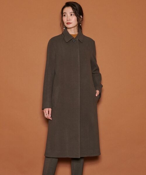 L size ONWARD(大きいサイズ) / エルサイズオンワード ステンカラーコート | ライトリバー ステンカラーコート (無地) | 詳細4