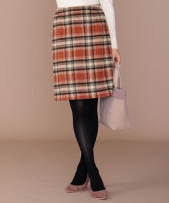 L size ONWARD(大きいサイズ) / エルサイズオンワード ミニ・ひざ丈スカート | コンパクトチェック スカート