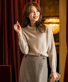 L size ONWARD(大きいサイズ) / エルサイズオンワード ニット・セーター | カシミヤ混オフネック ニット