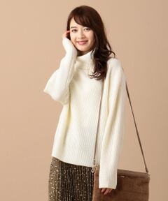 L size ONWARD(大きいサイズ) / エルサイズオンワード ニット・セーター | 【洗える】ミドルゲージ タートルネック ニット