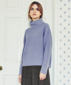 L size ONWARD(大きいサイズ) / エルサイズオンワード ニット・セーター | 【洗える】ミドルゲージ タートルネック ニット