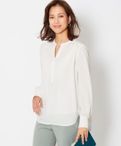 L size ONWARD(大きいサイズ) / エルサイズオンワード トップス | Comma Check PT ブラウス