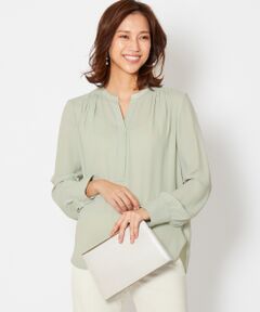 L size ONWARD(大きいサイズ) / エルサイズオンワード トップス | Comma Check PT ブラウス