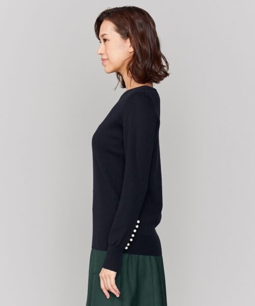 L size ONWARD(大きいサイズ) / エルサイズオンワード ニット・セーター | Wool Silk Mirano 袖パールニット | 詳細8