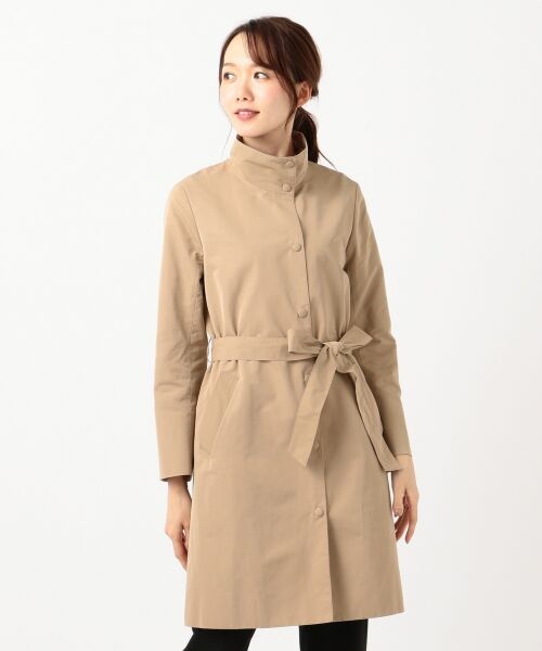 L size ONWARD(大きいサイズ) / エルサイズオンワード ステンカラーコート | 【洗える】ソフトメモリーグログラン スタンドカラーコート | 詳細3