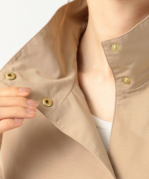 L size ONWARD(大きいサイズ) / エルサイズオンワード ステンカラーコート | 【洗える】ソフトメモリーグログラン スタンドカラーコート | 詳細7