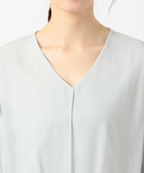 L size ONWARD(大きいサイズ) / エルサイズオンワード Tシャツ | Fabric Combi Jersey ドレープカットソー | 詳細3