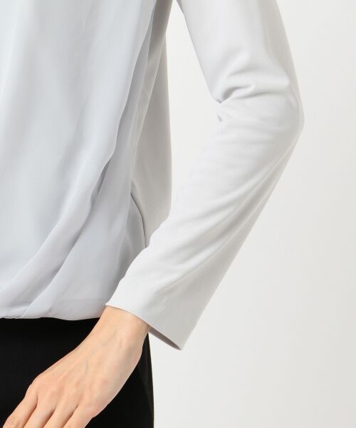 L size ONWARD(大きいサイズ) / エルサイズオンワード Tシャツ | Fabric Combi Jersey ドレープカットソー | 詳細4