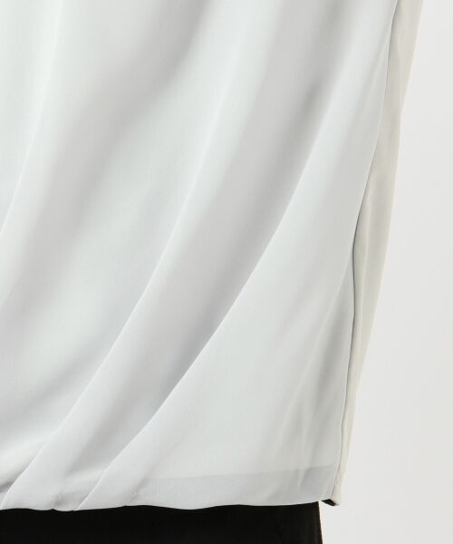 L size ONWARD(大きいサイズ) / エルサイズオンワード Tシャツ | Fabric Combi Jersey ドレープカットソー | 詳細5