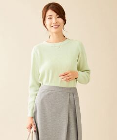 L size ONWARD(大きいサイズ) / エルサイズオンワード ニット・セーター | 【洗える】コットンアクリル片畦 ニット
