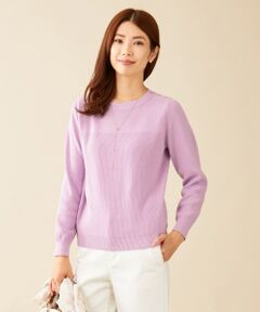 L size ONWARD(大きいサイズ) / エルサイズオンワード ニット・セーター | 【洗える】コットンアクリル片畦 ニット