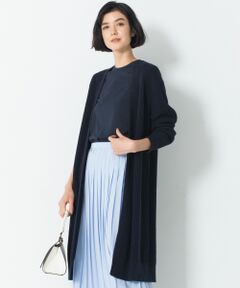 【洗える】リネンシルク リリヤーン ロングカーディガン