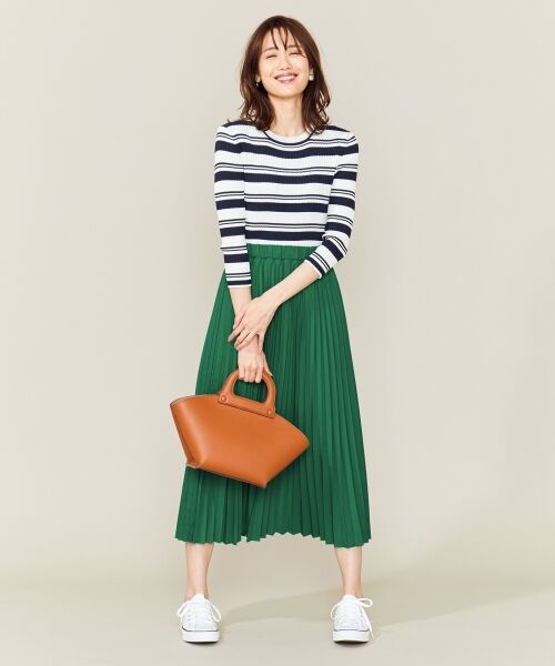 セール 洗える T Cライトプリーツ ニットコンビワンピース ロング マキシ丈ワンピース L Size Onward 大きいサイズ エルサイズオンワード ファッション通販 タカシマヤファッションスクエア