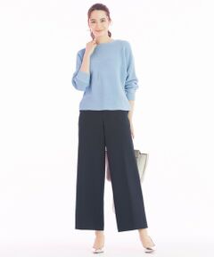 L size ONWARD(大きいサイズ) / エルサイズオンワード その他パンツ | 【マガジン掲載】2WAYストレッチ クロップドワイドパンツ(検索番号D45)