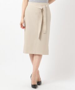 L size ONWARD(大きいサイズ) / エルサイズオンワード ミニ・ひざ丈スカート | 【洗えるセットアップ】Fied サイドスリットスカート