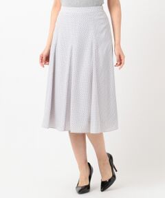 L size ONWARD(大きいサイズ) / エルサイズオンワード ミニ・ひざ丈スカート | 【洗える】ドット幾何プリント スカート