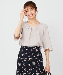 L size ONWARD(大きいサイズ) / エルサイズオンワード トップス | 【洗える】ラッフルフレアージョーゼット ブラウス