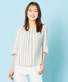 L size ONWARD(大きいサイズ) / エルサイズオンワード トップス | 【洗える】ラッフルフレアージョーゼット ブラウス