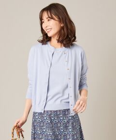 【洗える】KNIT BASIC SSクルーネック カーディガン