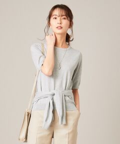 【洗える】KNIT BASIC SS 半袖ニット