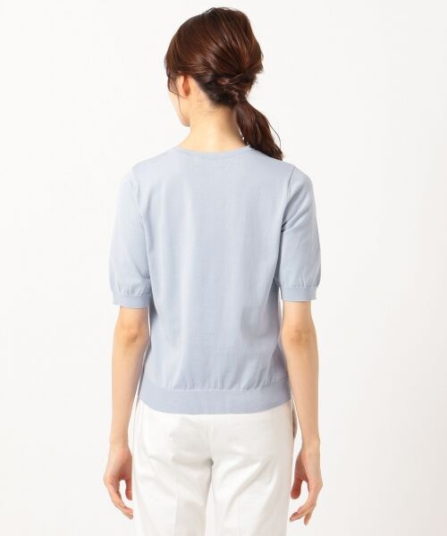 L size ONWARD(大きいサイズ) / エルサイズオンワード ニット・セーター | 【洗える】KNIT BASIC SS 半袖ニット | 詳細13