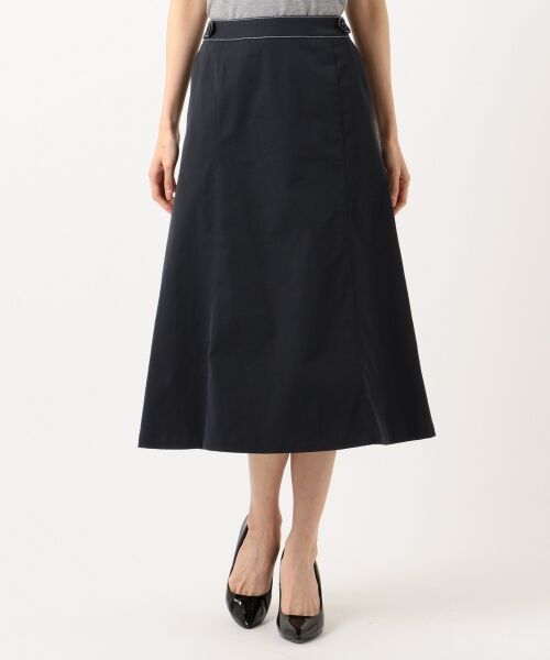 L size ONWARD(大きいサイズ) / エルサイズオンワード ミニ・ひざ丈スカート | 【透けにくい】洗えるTCリネンツイル スカート | 詳細13