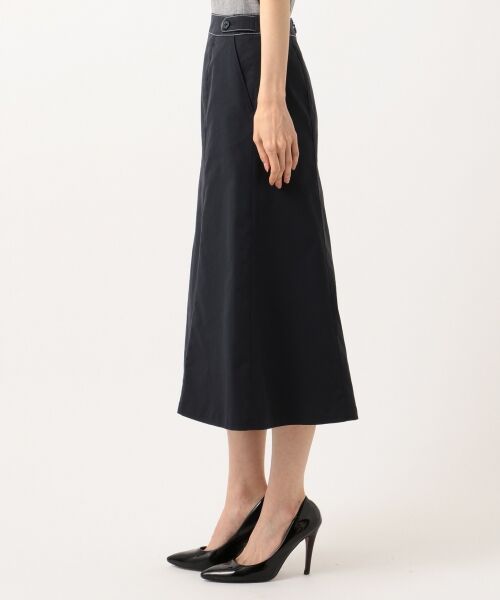 L size ONWARD(大きいサイズ) / エルサイズオンワード ミニ・ひざ丈スカート | 【透けにくい】洗えるTCリネンツイル スカート | 詳細14