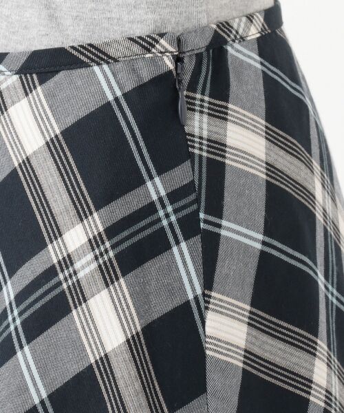 L size ONWARD(大きいサイズ) / エルサイズオンワード ミニ・ひざ丈スカート | 【洗える】コットンテンセルチェック スカート | 詳細14