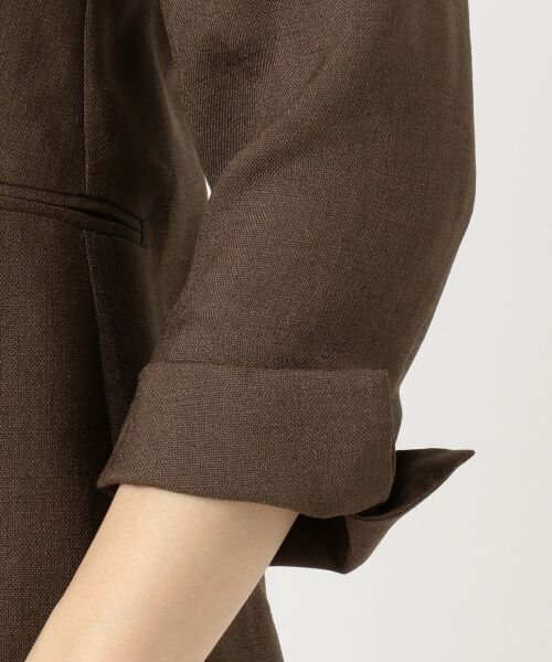 L size ONWARD(大きいサイズ) / エルサイズオンワード ノーカラージャケット | 【洗える】アイアスソフトクロス ジャケット | 詳細8