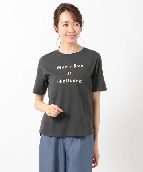 L size ONWARD(大きいサイズ) / エルサイズオンワード Tシャツ | ロゴプリント Tシャツ | 詳細14