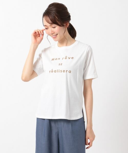 L size ONWARD(大きいサイズ) / エルサイズオンワード Tシャツ | ロゴプリント Tシャツ | 詳細17