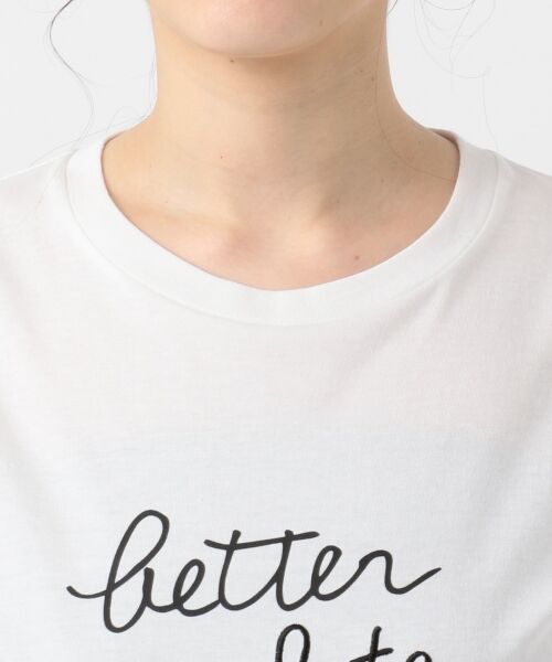 L size ONWARD(大きいサイズ) / エルサイズオンワード Tシャツ | 【L'aube】刺繍ミックスロゴ Tシャツ | 詳細8