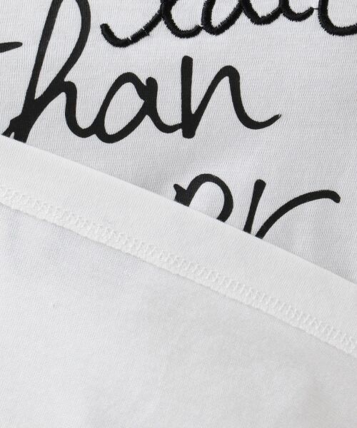 L size ONWARD(大きいサイズ) / エルサイズオンワード Tシャツ | 【L'aube】刺繍ミックスロゴ Tシャツ | 詳細13