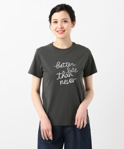 L size ONWARD(大きいサイズ) / エルサイズオンワード Tシャツ | 【L'aube】刺繍ミックスロゴ Tシャツ | 詳細16