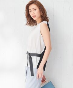 L size ONWARD(大きいサイズ) / エルサイズオンワード ニット・セーター | Synthetic Yarn バイカラーニット