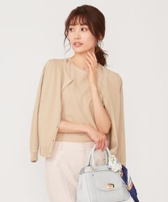 L size ONWARD(大きいサイズ) / エルサイズオンワード カーディガン・ボレロ | 【2SET】ライン配色 ツインセット