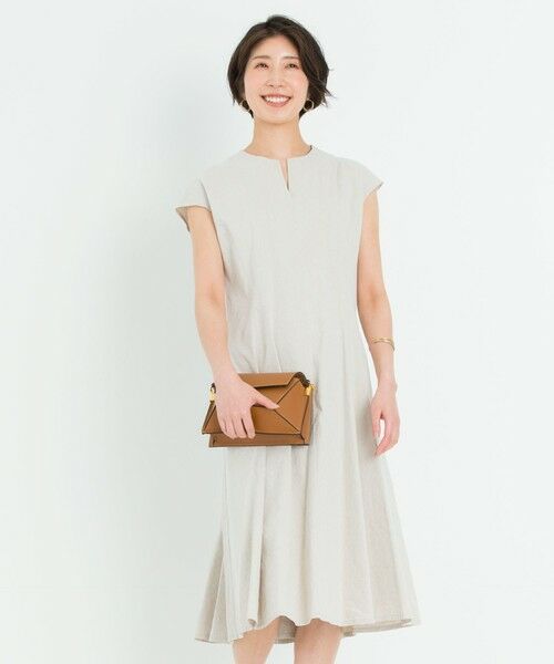 セール 洗える リネンヴィスコースストレッチ ワンピース ロング マキシ丈ワンピース L Size Onward 大きいサイズ エルサイズオンワード ファッション通販 タカシマヤファッションスクエア