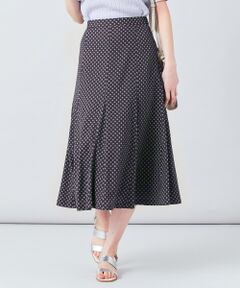 L size ONWARD(大きいサイズ) / エルサイズオンワード ミニ・ひざ丈スカート | 【洗える】アンティークデシン小紋プリント スカート