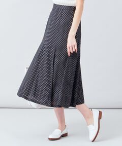 L size ONWARD(大きいサイズ) / エルサイズオンワード ミニ・ひざ丈スカート | 【洗える】アンティークデシン小紋プリント スカート