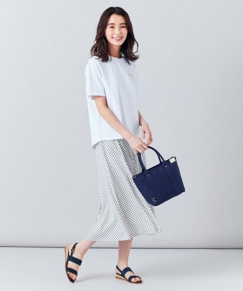 L size ONWARD(大きいサイズ) / エルサイズオンワード ミニ・ひざ丈スカート | 【洗える】アンティークデシン小紋プリント スカート | 詳細2