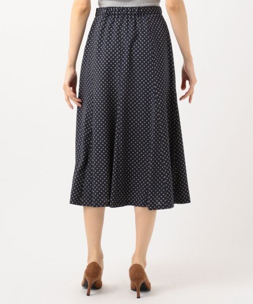 L size ONWARD(大きいサイズ) / エルサイズオンワード ミニ・ひざ丈スカート | 【洗える】アンティークデシン小紋プリント スカート | 詳細10