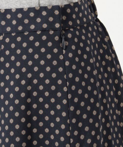 L size ONWARD(大きいサイズ) / エルサイズオンワード ミニ・ひざ丈スカート | 【洗える】アンティークデシン小紋プリント スカート | 詳細13