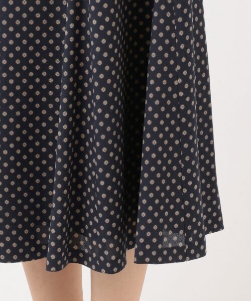 L size ONWARD(大きいサイズ) / エルサイズオンワード ミニ・ひざ丈スカート | 【洗える】アンティークデシン小紋プリント スカート | 詳細14