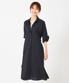 L size ONWARD(大きいサイズ) / エルサイズオンワード トップス | 【洗える】リネンブレンドロング シャツ