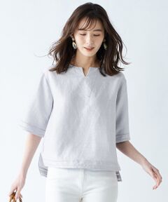 L size ONWARD(大きいサイズ) / エルサイズオンワード Tシャツ | 【洗える】Safilin Linen カットソー