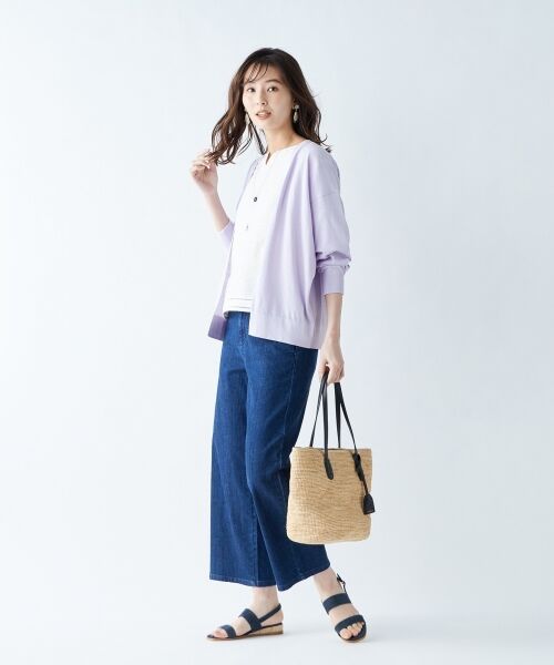 L size ONWARD(大きいサイズ) / エルサイズオンワード Tシャツ | 【洗える】Safilin Linen カットソー | 詳細2